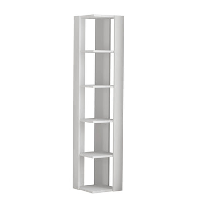 Nati Corner Bookcase 161cm – white background – Decortie