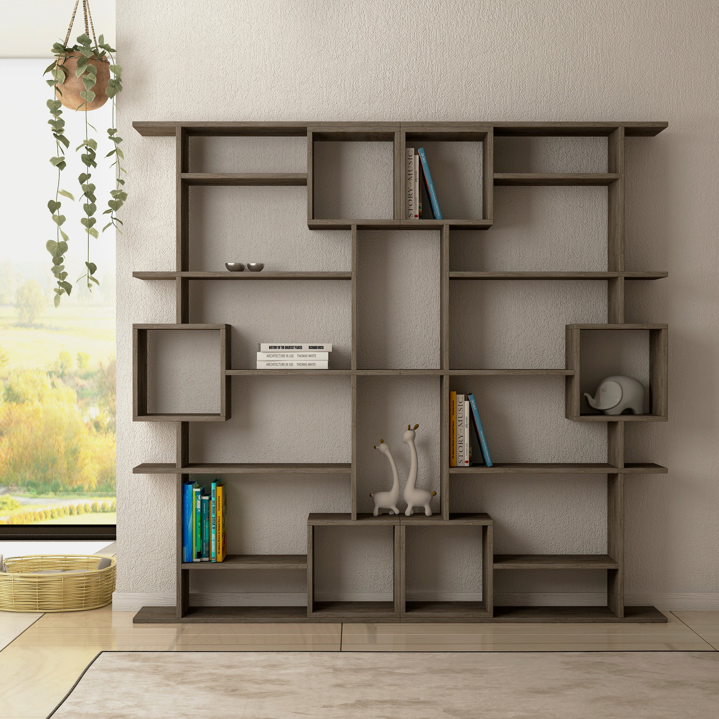 Soto Modern Bookcase Display Unit Tall 173cm - Decortie