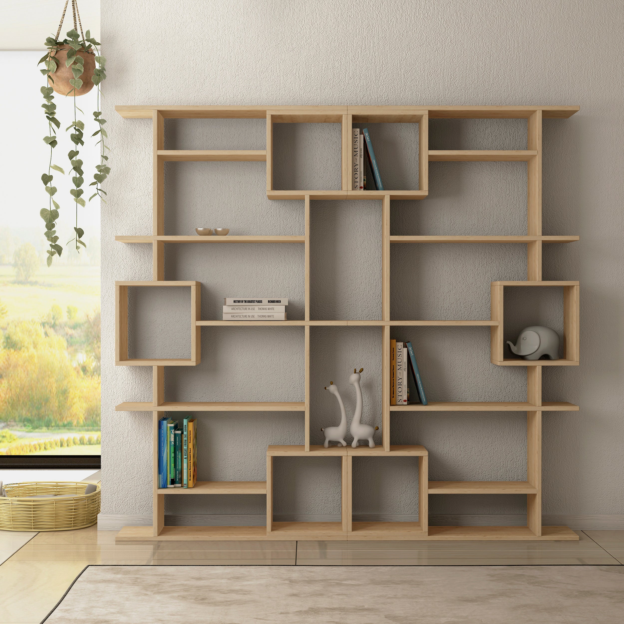 Soto Modern Bookcase Display Unit Tall 173cm - Decortie