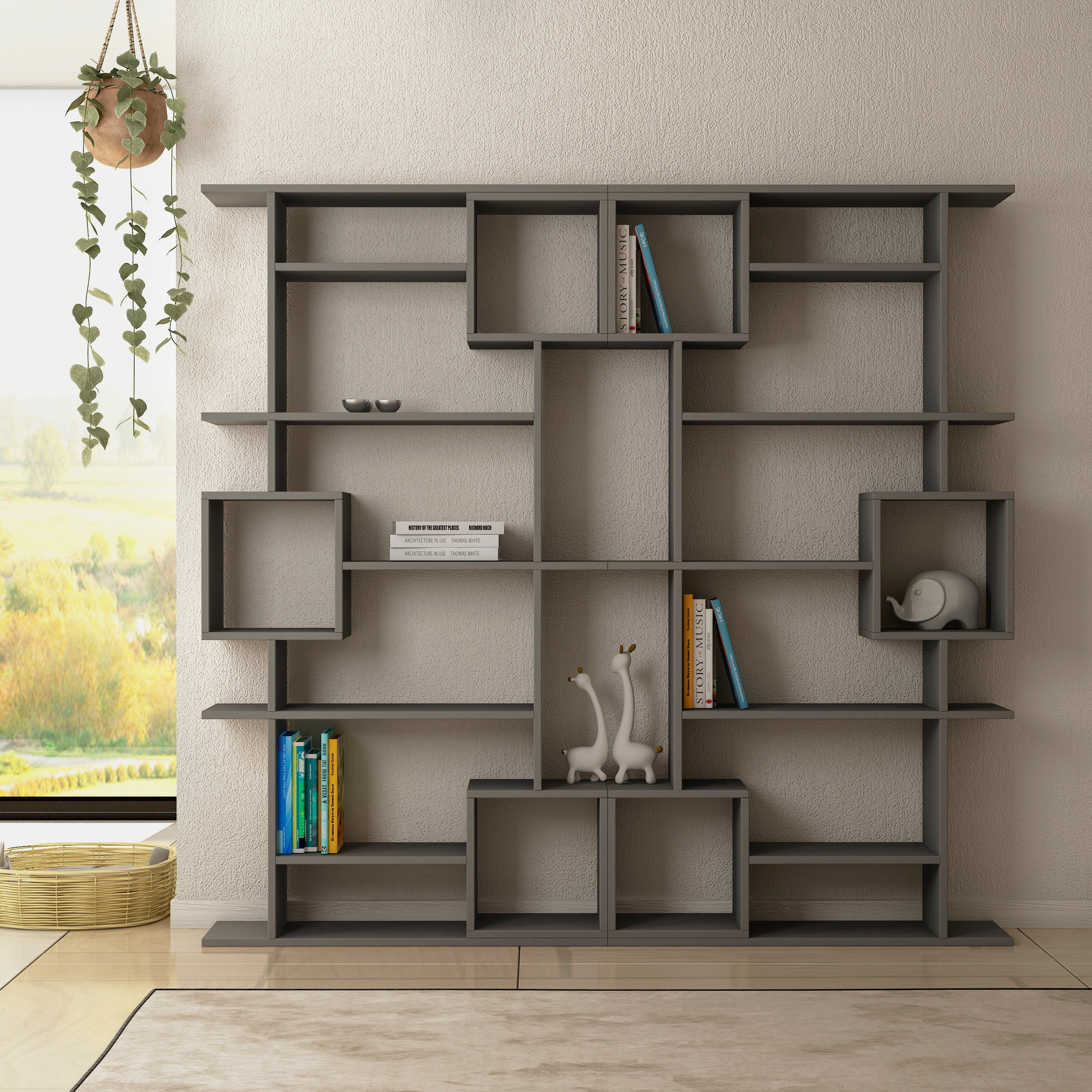 Soto Modern Bookcase Display Unit Tall 173cm - Decortie