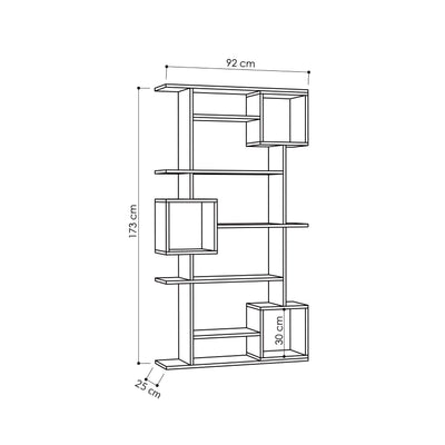 Soto Modern Bookcase Display Unit Tall 173cm - Decortie