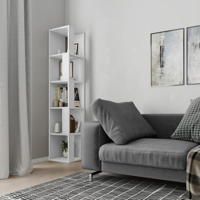 Piano Modern Corner Bookcase Display Unit Tall 158.9cm - Decortie