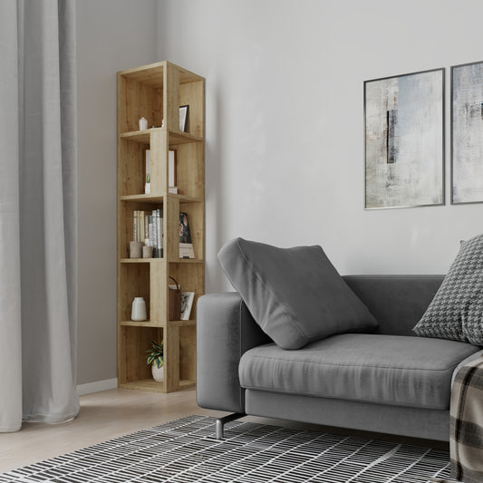 Piano Modern Corner Bookcase Display Unit Tall 158.9cm - Decortie