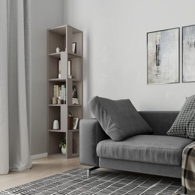 Piano Modern Corner Bookcase Display Unit Tall 158.9cm - Decortie