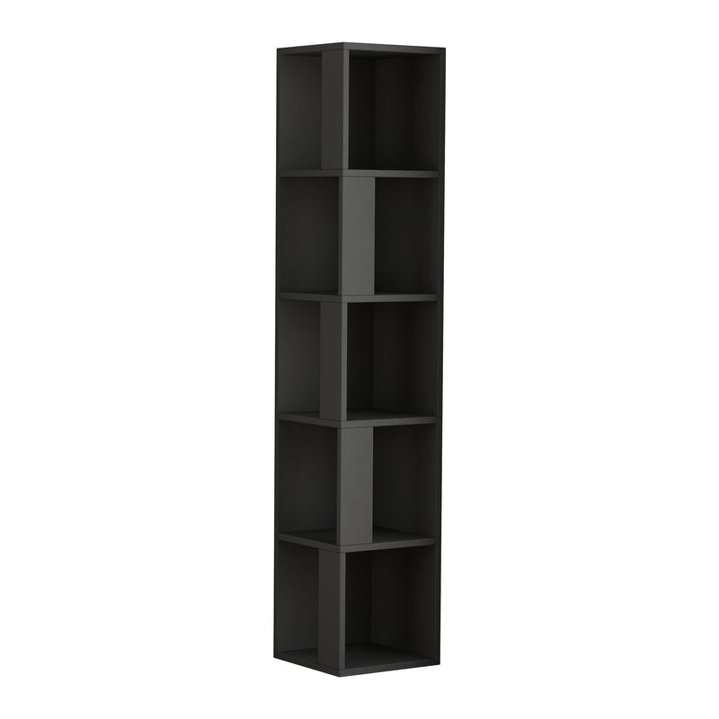 Piano Modern Corner Bookcase Display Unit Tall 158.9cm - Decortie