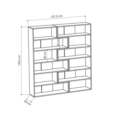 Molly Corner Bookcase No.4 179cm – Decortie