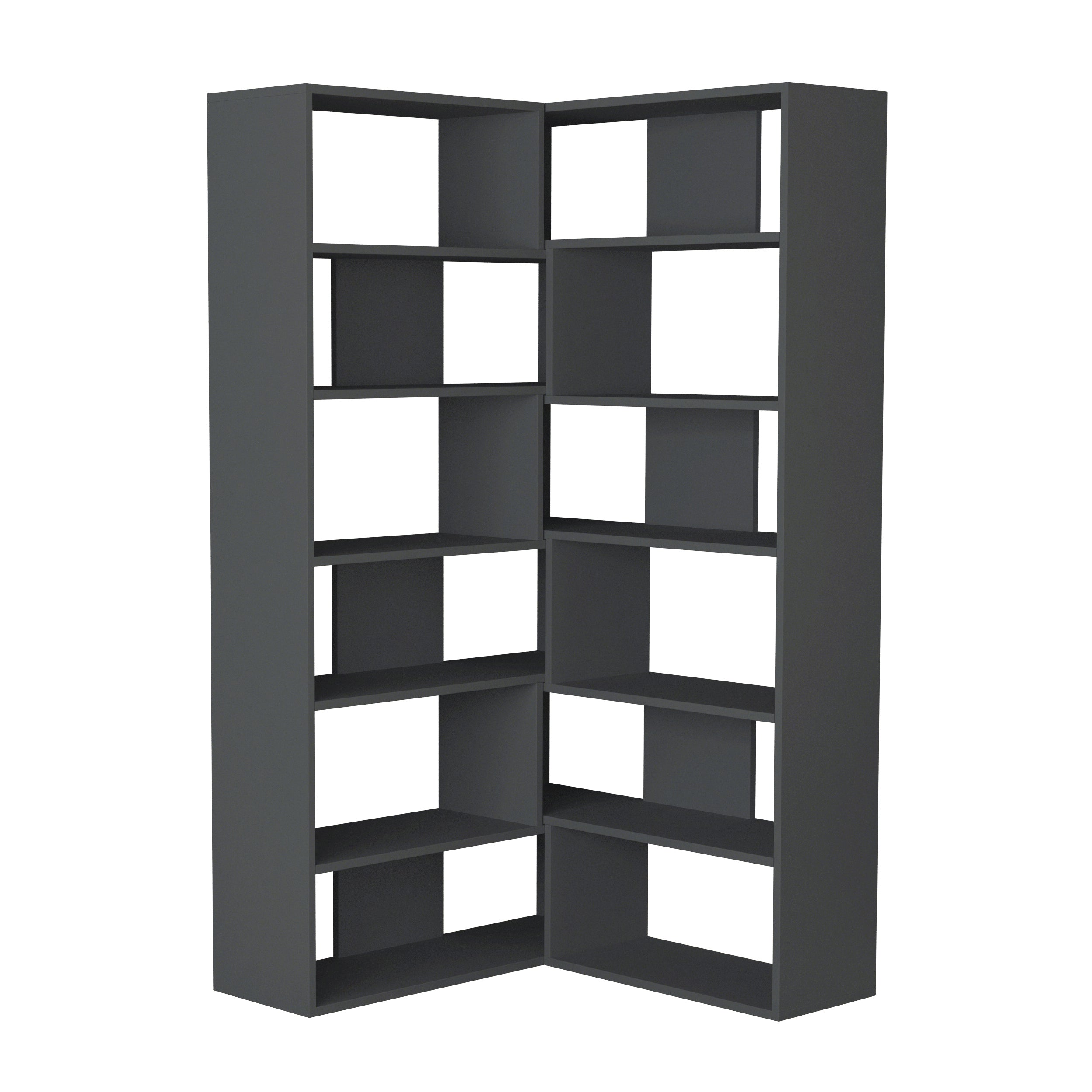 Molly Modern Corner Multipurpose Bookcase Display Unit No.4 Tall 179 cm - Decortie