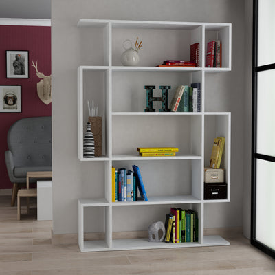 Mito Modern Bookcase Display Tall 161cm in White
