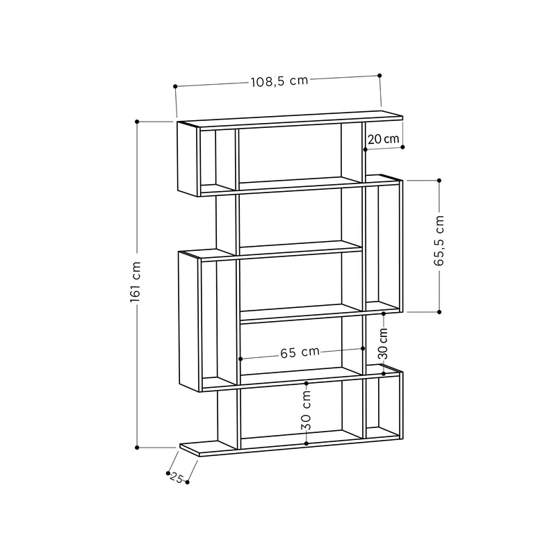 Mito Modern Bookcase Display Tall 161cm - Decortie