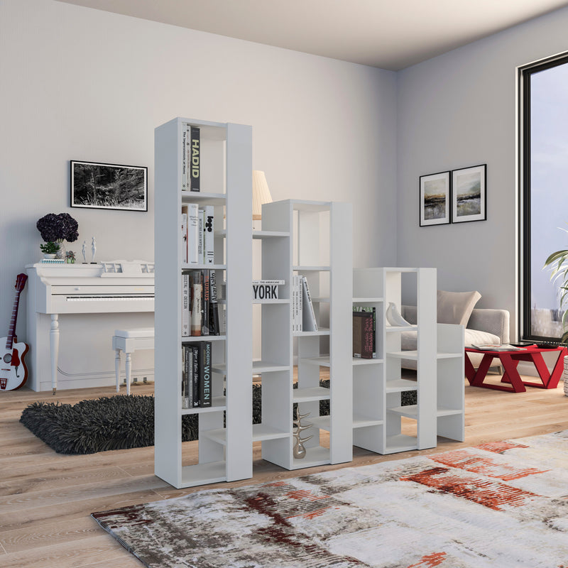 Lift Separator Modern Bookcase Display Unit Room Separator Tall 151cm - Decortie