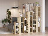 Lift Separator Modern Bookcase Display Unit Room Separator Tall 151cm – Oak