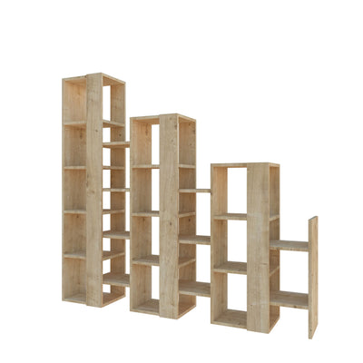 Lift Separator Modern Bookcase Display Unit Room Separator Tall 151cm in Oak