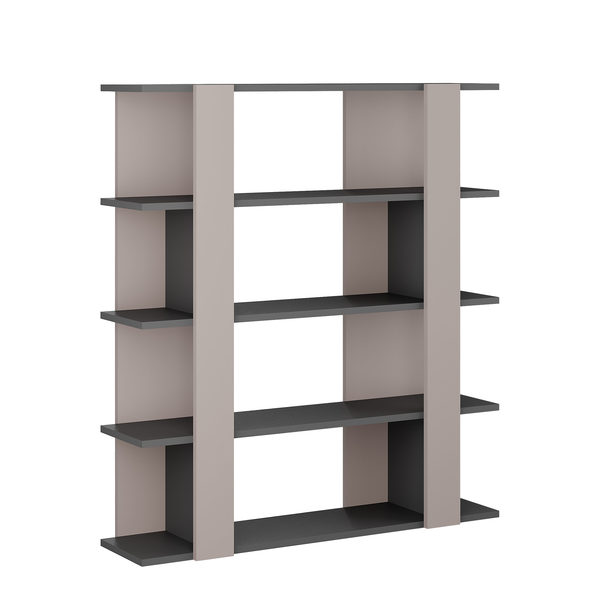 Tita Modern Bookcase Display Unit Medium 122cm - Decortie