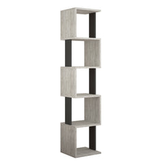 Piri Modern Bookcase Display Unit Tall 161cm – Ancient White,Anthracite