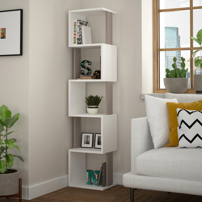 Piri Modern Bookcase Display Unit Tall 161cm - Decortie