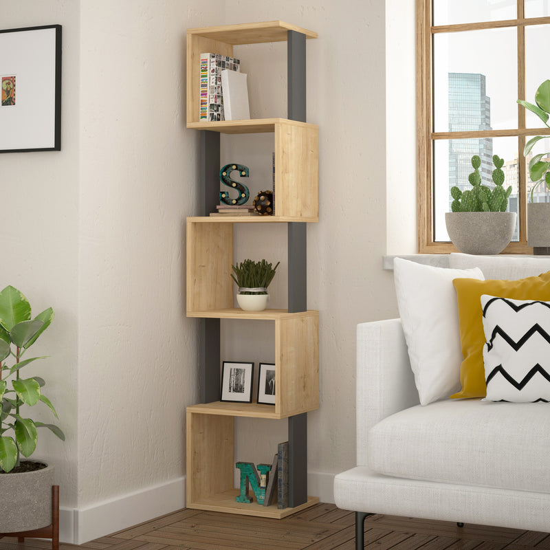 Piri Modern Bookcase Display Unit Tall 161cm - Decortie