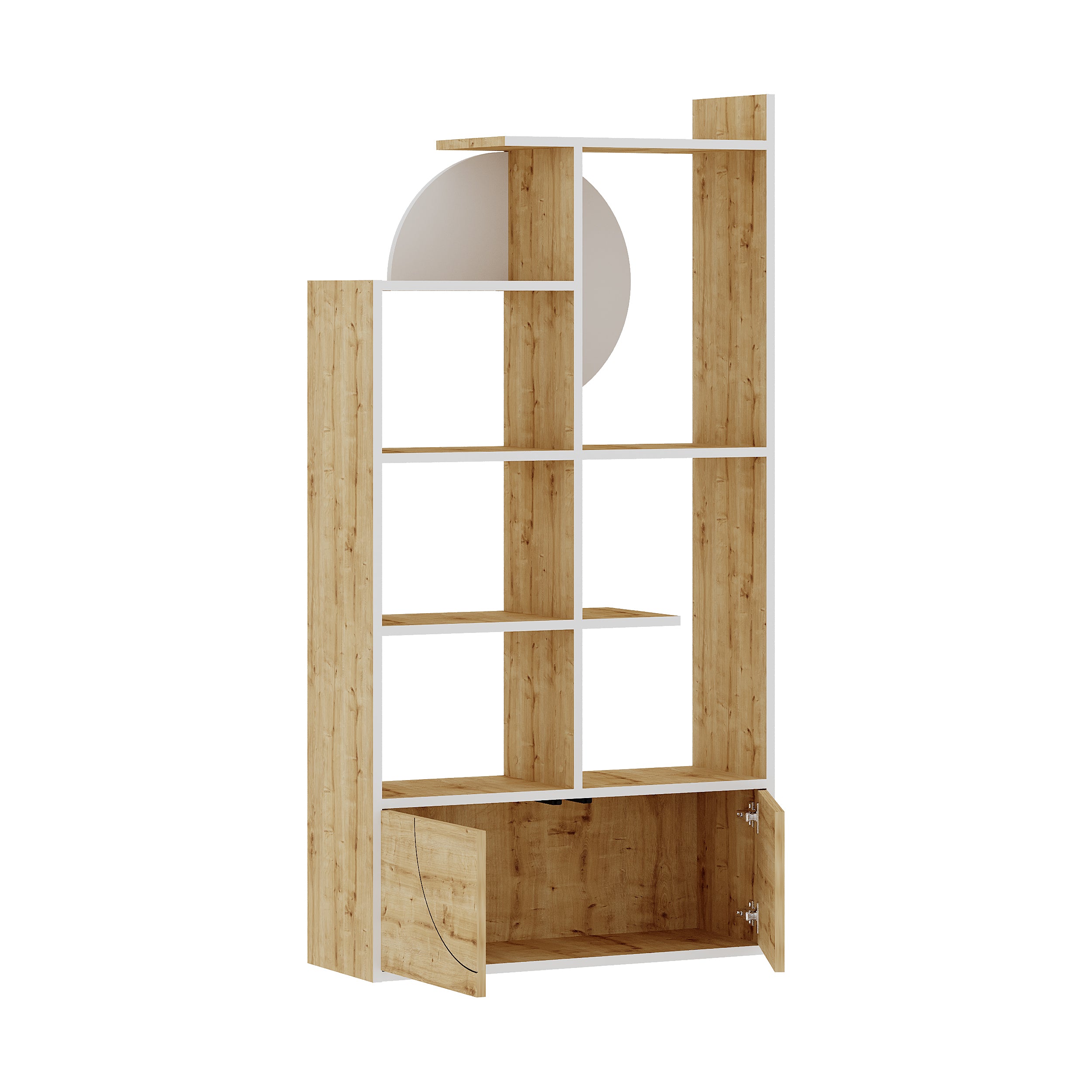 Half Modern Bookcase Display Unit Tall 165cm - Decortie