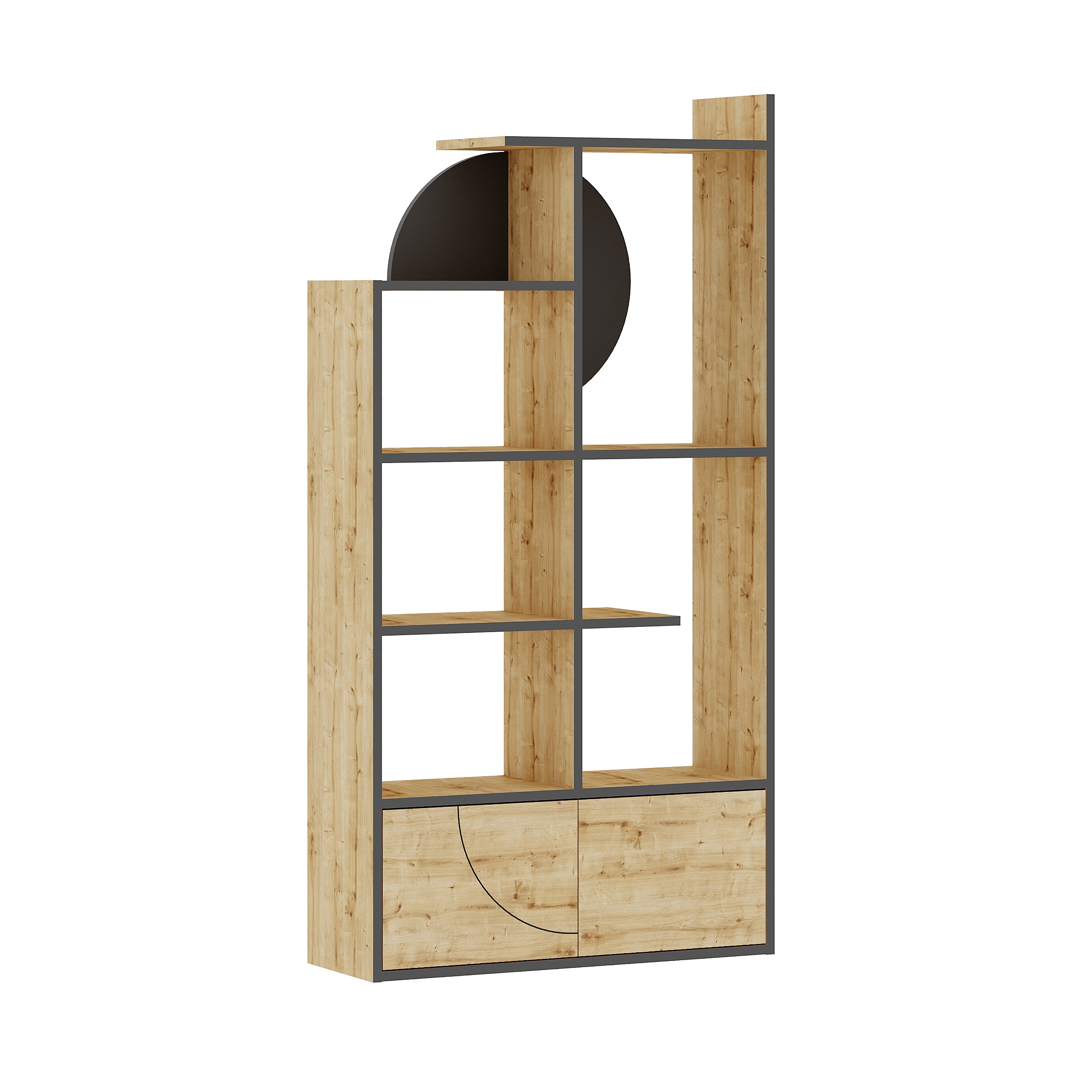 Half Modern Bookcase Display Unit Tall 165cm - Decortie