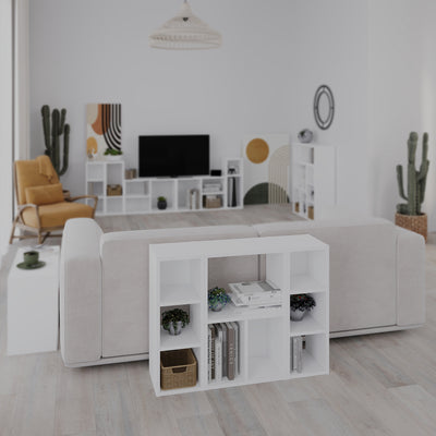 Combayn Big Low Standing Bookcase – modular storage unit for living room or home office – Decortie
