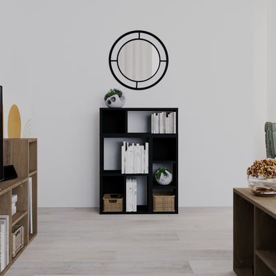 Combayn Big Low Standing Bookcase – detail view – modular living room bookcase – Decortie