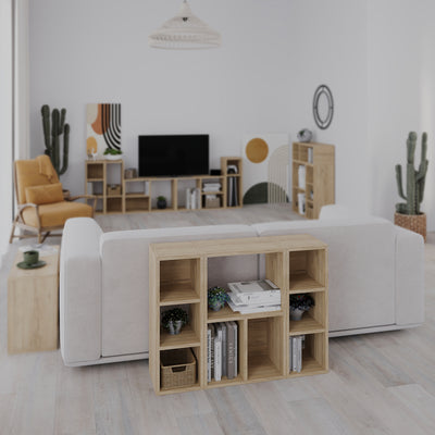 Combayn Big Low Standing Bookcase – detail view – modular living room bookcase – Decortie