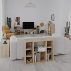 Combayn Big Low Standing Bookcase – detail view – modular living room bookcase – Decortie