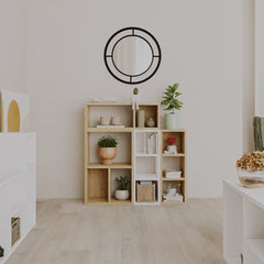 Combayn Big Low Standing Bookcase – detail view – modular living room bookcase – Decortie