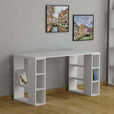 Colmar Modern Desk With Bookshelf Legs Width 140cm - Decortie
