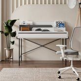 Leila Modern Desk Multipurpose Study Modern Desk Width 110cm – Anthracite,White