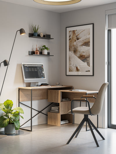 Badau Multi Purpose Working Table – Modern 2-in-1 Desk with Storage for Home Office or Study - view 5