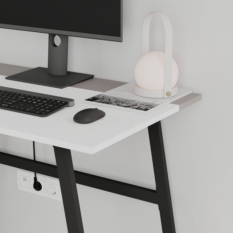 Kemre Study Desk – detail view – modern compact home office desk – Decortie