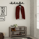 Tono Modern Shoe Rack With Hanger in Light Mocha