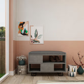 Troy Modern Bench in Retro Grey