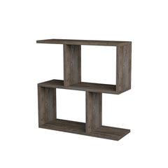 Homemania Modern Side Table with 4 Open Shelves – Dark Coffee