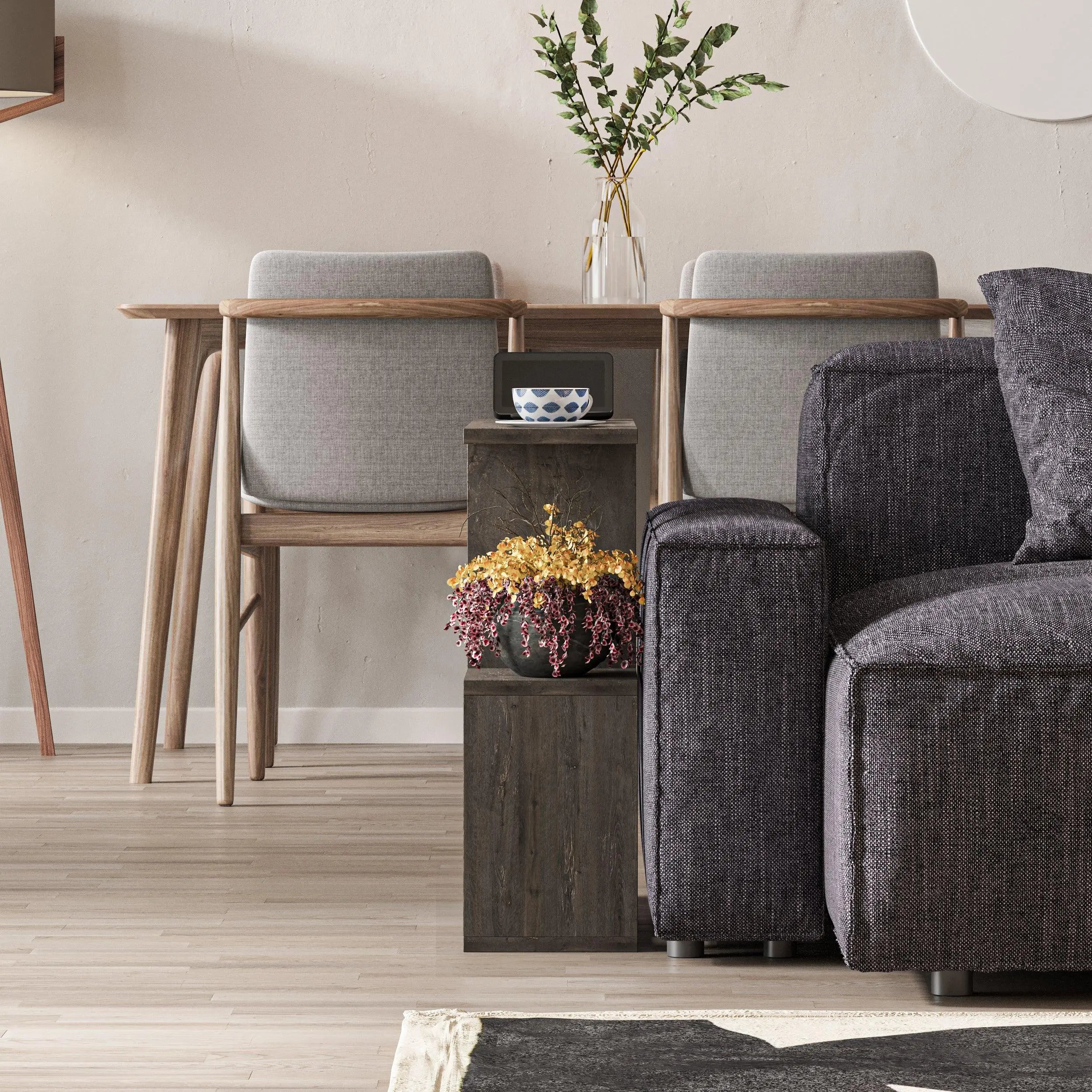 Homemania Modern Side End Coffee Table Multipurpose H 60cm 5 Tier - Decortie