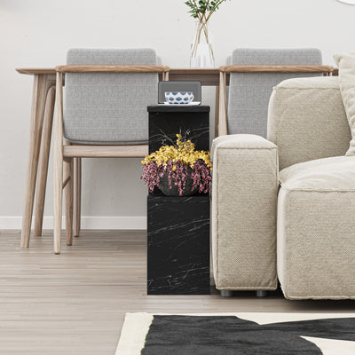 Homemania Modern Side Table with 4 Open Shelves in Lotus