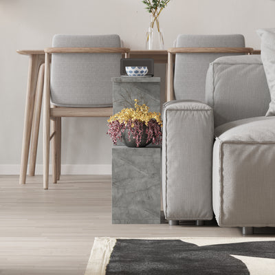 Homemania Modern Side Table with 4 Open Shelves in Lagina