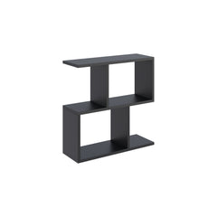 Homemania Modern Side Table with 4 Open Shelves – Silky Black
