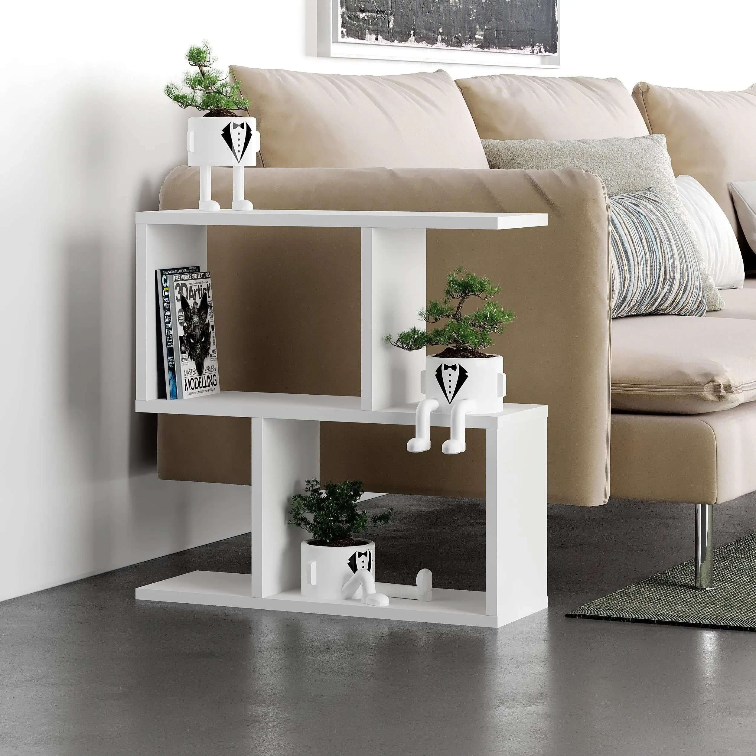 Homemania Modern Side End Coffee Table Multipurpose H 60cm 5 Tier - Decortie