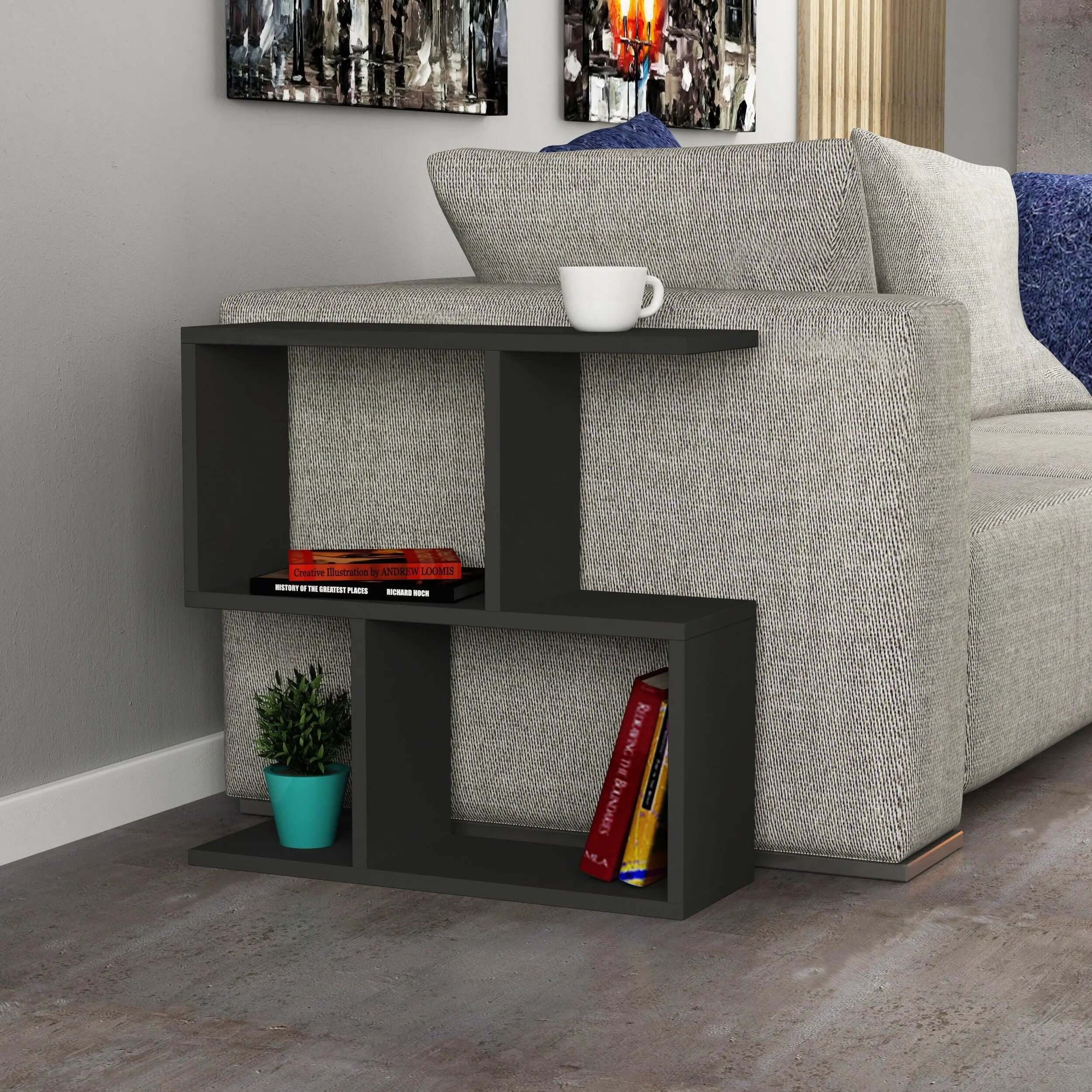 Homemania Modern Side End Coffee Table Multipurpose H 60cm 5 Tier - Decortie