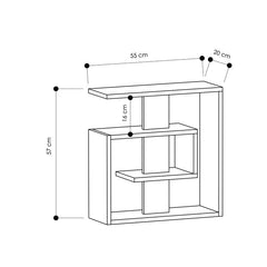 Saly Modern Side End Table Multipurpose With Creativeness H 57cm 3 Tier – dimensions (cm)