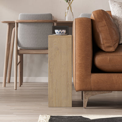 Simpi Side Table with Magazine Rack – Compact Modern End Table for Small Spaces in Sapphire Oak