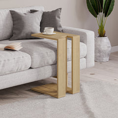 Muju Modern C Shape Table Multipurpose H 57cm – Oak