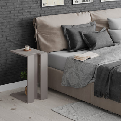 Muju Modern C Shape Table Multipurpose H 57cm – Light Mocha