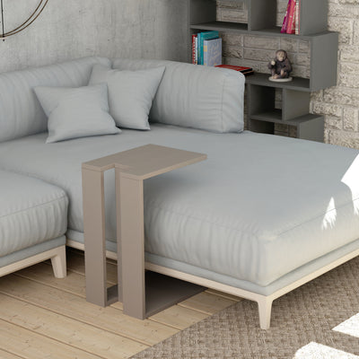 Muju Modern C Shape Table Multipurpose H 57cm – Light Mocha