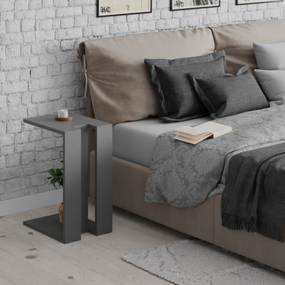 Muju Modern C Shape Table Multipurpose H 57cm – Anthracite