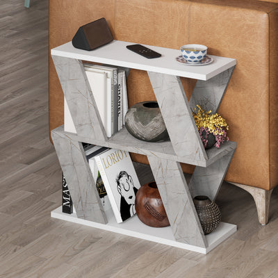 Lazena Coffee Table – Compact Modern Side Table in White,Lagina