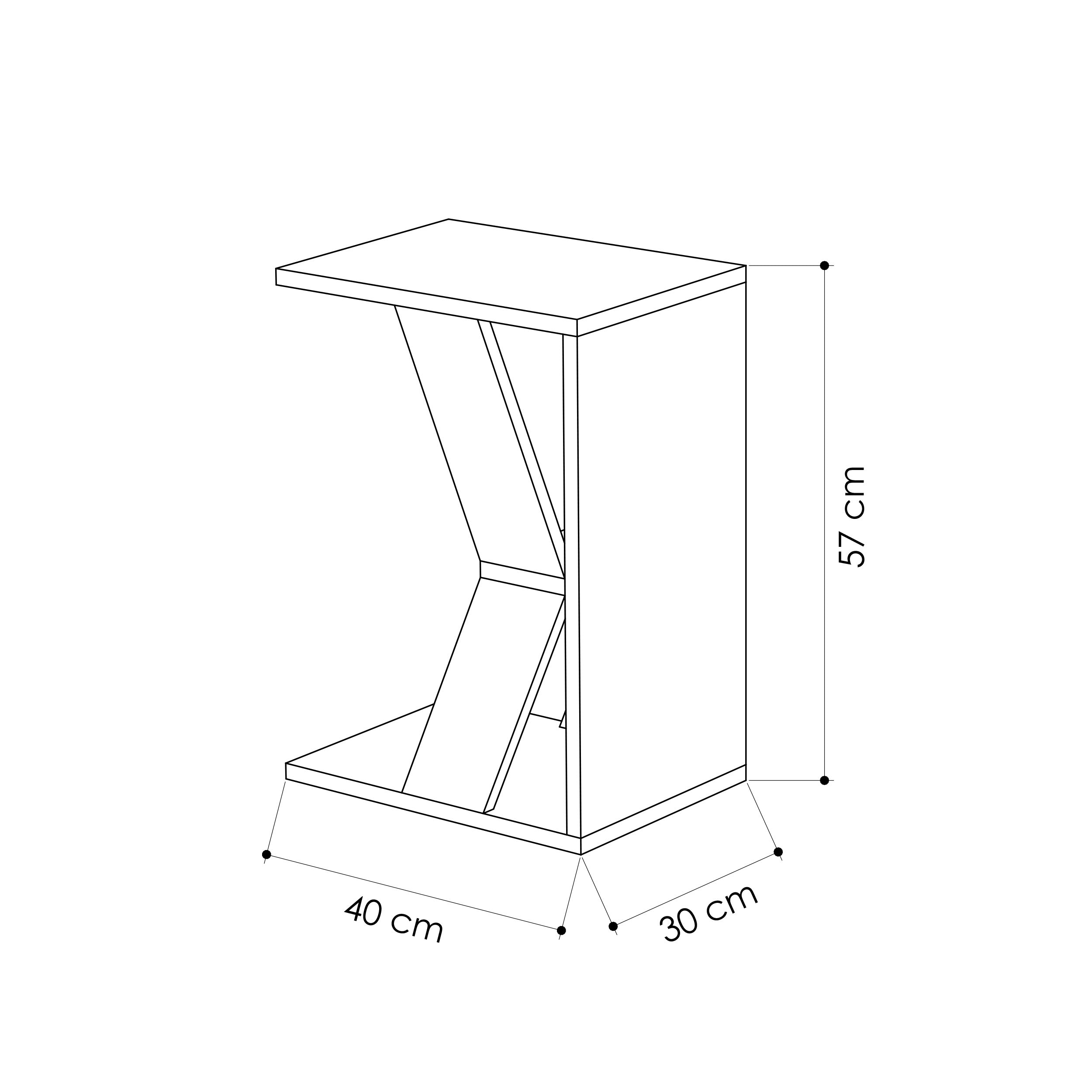 Naze Modern C Shape Table Multipurpose H 57cm - Decortie
