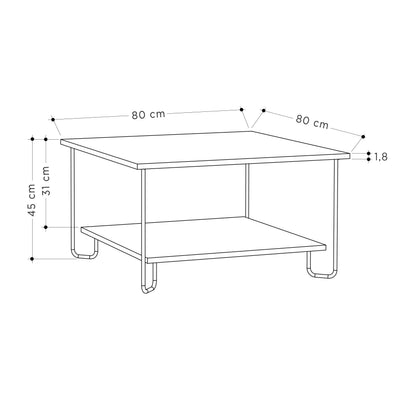 Marbo Modern Coffee Table Multipurpose H 45cm – dimensions (cm)