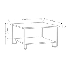 Marbo Modern Coffee Table Multipurpose H 45cm – dimensions (cm)